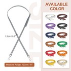 47  Adjustable Pu Leather Purse Strap With Silver Hardware Light Gray