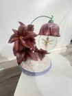 Disney Tinker Bell Holiday Poinsettia Snowglobe Ornament Christmas Decoration
