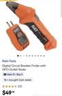 Klein Tools Et310 Digital Circuit Breaker Finder W  Gfci Outlet Tester