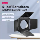 Ulanzi 4-blade Light Barrier Mini Bowens Mount For Lt028 40w Cob Led