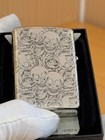Zippo Lighter Skulls Patterns Silver   New Box
