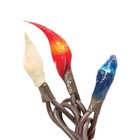 New Primitive Americana Silicone Bulb Light Strand Red White Blue Bulbs 20 Ct