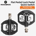 Rockbros Bike Lock Pedal Spd System Mtb Road Bike Aluminum Sealed Bearing Pedals