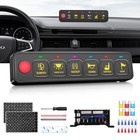 12v 6 Gang Slim Switch Panel Led Light Bar Relay Circuit Control Box Marine Boat
