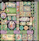  retired  Graphic45 Fairie Dust Collection Pack Scrapbook  16  Papers   Stickers