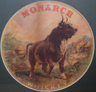 Framed Antique Major    Knapp Lithograph Advertising Print - Monarch Whiskey