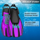 Snorkel Fins Short Swim Adjustable Open Heel For Diving Swimming - Travel