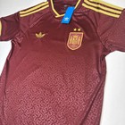 Spain Soccer Jersey Adidas Originals Burgundy Gold Climacool Men   s M Nwt