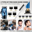 Professional Men Hair Clipper Set Cordless Electric Trimmer Rechargeable Shaver