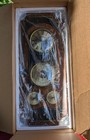 Vtg Bulova Weather Station Clock Barometer  Thermometer  Hygrometer 28x12 Works