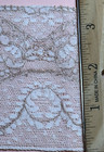 Antique French 3 1 2  Cotton Embroidered Florals 30  Net Scalloped Valenciennes