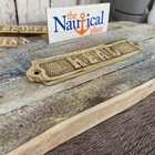 Solid Brass  head  Door Sign - Nautical Wall Decor - Boat Cabin Bath