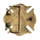 Vintage Firefighter Fire Department Solid Brass Belt Buckle Linden Nj 1970   s