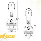 Heavy Duty Metal Razor Blade Scraper Tool 2 Pack With Carbon Steel Blades And