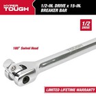  15-inch 1 2-inch Rust Resistant Breaker Bar With Rotating Head