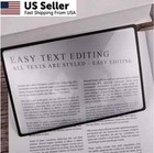 New Us Full Page Book Reading Aid Lens 3x Magnifying Glass Large Magnifier Sheet