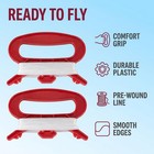 2pcs Red D Shape Winder With 100m Line String For Outdoor Sports Flying Kite    