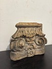 Antique Wooden Column Base Candle Holder   Hand-carved Architectural Salvage