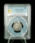  1787 6d Pcgs Au55 Great Britain S-3749 Hearts  4556