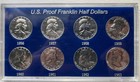 U s  Proof Franklin Half Dollars 1956-1963