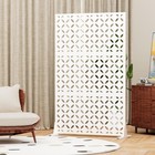 Metal White Outdoor Divider For Patio Balcony Living Room Bathroom  72   X 44 