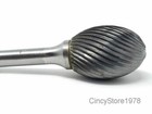 Se-7 Single Cut Tungsten Carbide Bur Cutting Tool Burr Abrasive Egg Shape New