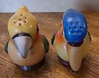 Vintage Colorful Tropical Bird Salt And Pepper Shaker Set