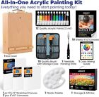 Artist Acrylic Paint Set  Painting Supplies Kit With Tabletop Sketch Box Easel