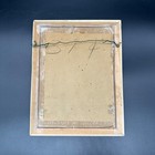 Vintage Flower Print Wood Frame Art Deco Style Petunia Floral Wall Hanging