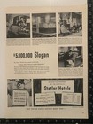 1940s Vintage Print Ad Statler Hotels 5 Million Dollar Slogan World War 2 Era