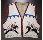 Men s Native Western American Old Style Handmade Sioux Beaded Work Vest Powwow