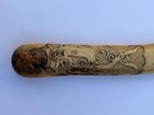 Antique Japanese Edo Netsuke Stag-antler Kiseruzutsu Pipe Case Rain Dragon Meiji
