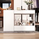 Glass-top Closet Organizer White Dressing Island Ample