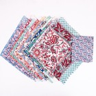 Boho Bandana Scarf Lot     15 Hand Block Printed Cotton 21x21  Head Wraps Neck Tie