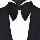 Oversize Black Bow Tie For Men Pre-tied Adjustable Big Velvet Bowties For Wed   