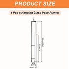 1 Pack Large Hanging Glass Vase Planter For Home Decor  Black
