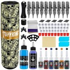 Wireless Tattoo Machine Complete Tattoo Gun Kit With 1600mah Tattoos Power 10   