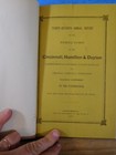 Cincinnati Hamilton   Daytona Railway Co Annual Reports 1884-1890 Bound Volume