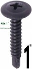 Modified Truss Head Self Drilling   Tapping Screws   8 X 1  K-lath Black  1000 