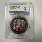 Pcgs Gem Bu Molon Labe Spartan Warrior 1 Troy Oz 999 Fine Colorized Copper Round