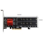 Dual Nvme Pcie Adapter m 2 Nvme Ssd To Pci-e 3 1 X8 x16 Card Support M 2