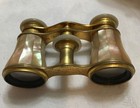 Antique Lemaire Mother Of Pearl Opera Glasses Binoculars W  Leather Case Cx