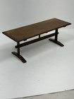 Vintage Shackman Dollhouse Miniature Cherrywood Farmhouse Trestle Table Kitchen