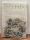 Stampin  Up  122552 Merry   Type Clear Mount Rubber Stamp Set Christmas Peace