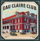 Rare Old Original Eau Claire Club Cigar Label - Early Autos - Horse   Carriage