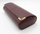 Must De Cartier Glasses Case Burgundy Bordeaux Suede   Leather Pouch Only