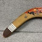 Vintage Boomerang- Made In Australia- Hand Painted Kangaroo