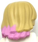 Lego New Tan Minifigure Hair Female Mid-length Part Over Shoulder Pink