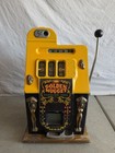 Vintage Golden Nugget 5 Cent Mechanical Coin Operated Slot Machine