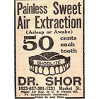 Dr  Shor Tooth Extraction Market Street Philadelphia 1931 Ad Ag3-m2